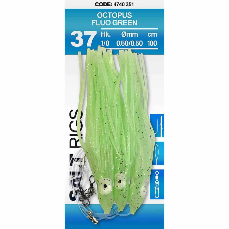 Spro 37 Salt Rig Octopus 1/0 Fluo Green Beste Prijs