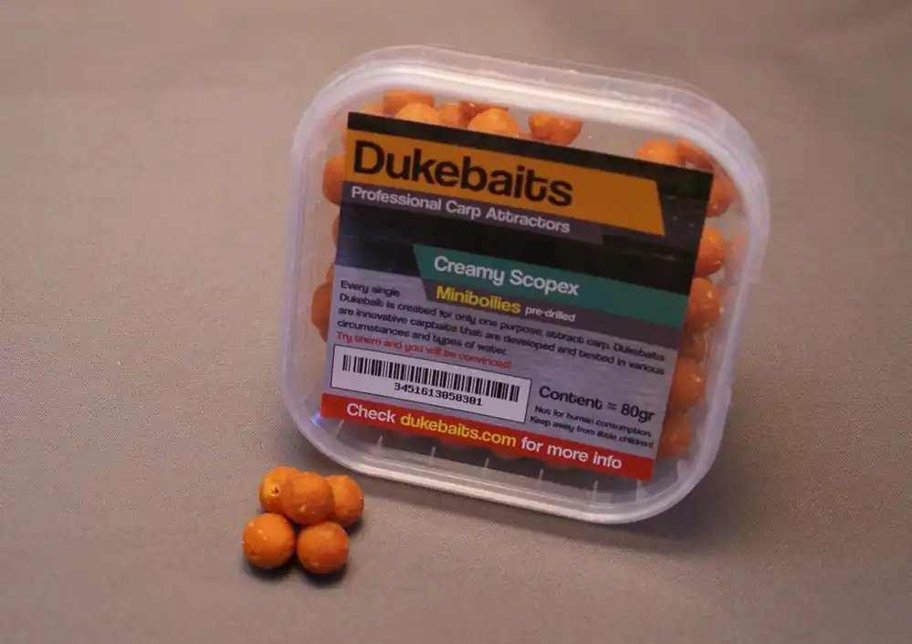 Dukebaits Creamy Scopex Drilled 9mm Express Levering