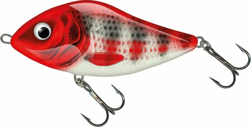 Speciale Aanbieding Salmo Slider 7cm Sinking Holo Red Head Striper