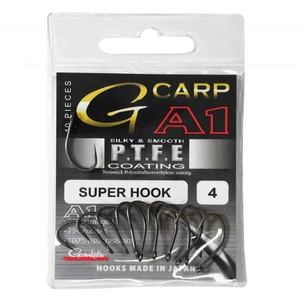 Koopje Gamakatsu Hook G-Carp A1 Super PTFE 4