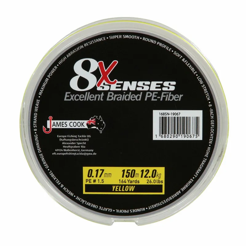 Laatste Versie James Cook 8 braid 0.13mm 150mtr yellow