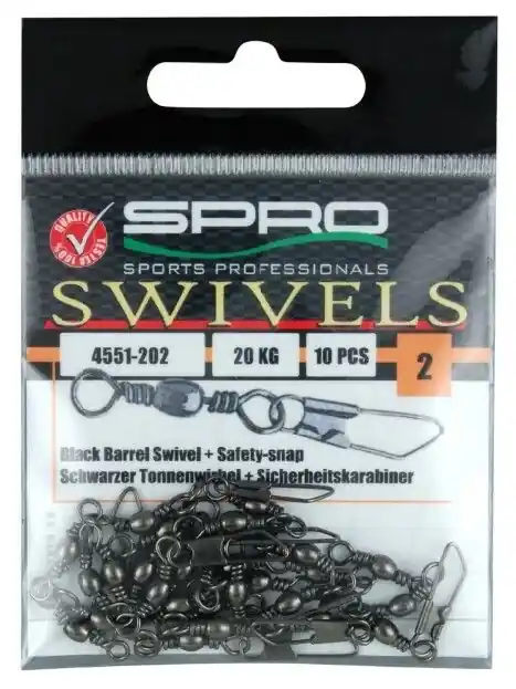Spro Barrel Swivel + Snap Size 12 Direct Beschikbaar