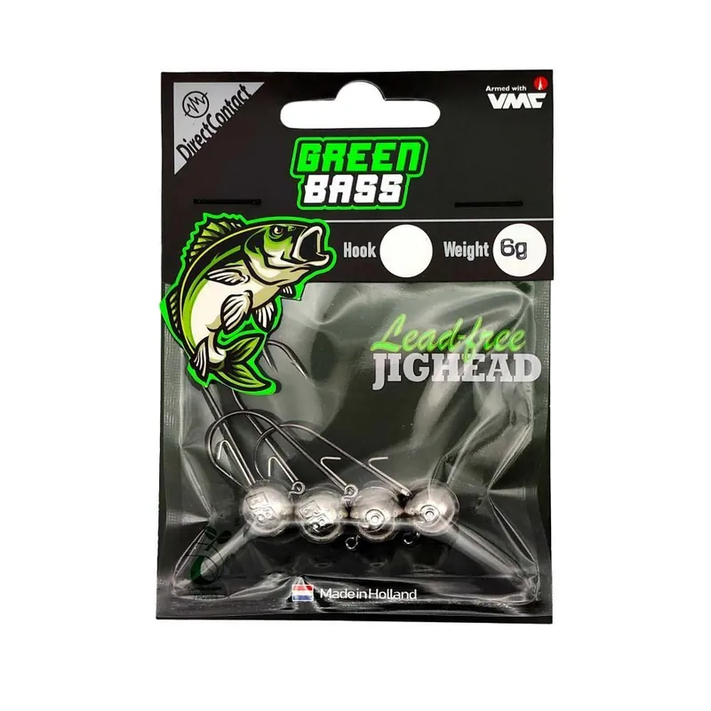 Beste Prijs Green Bass Fishing Jighead 1/0 6gr 4st