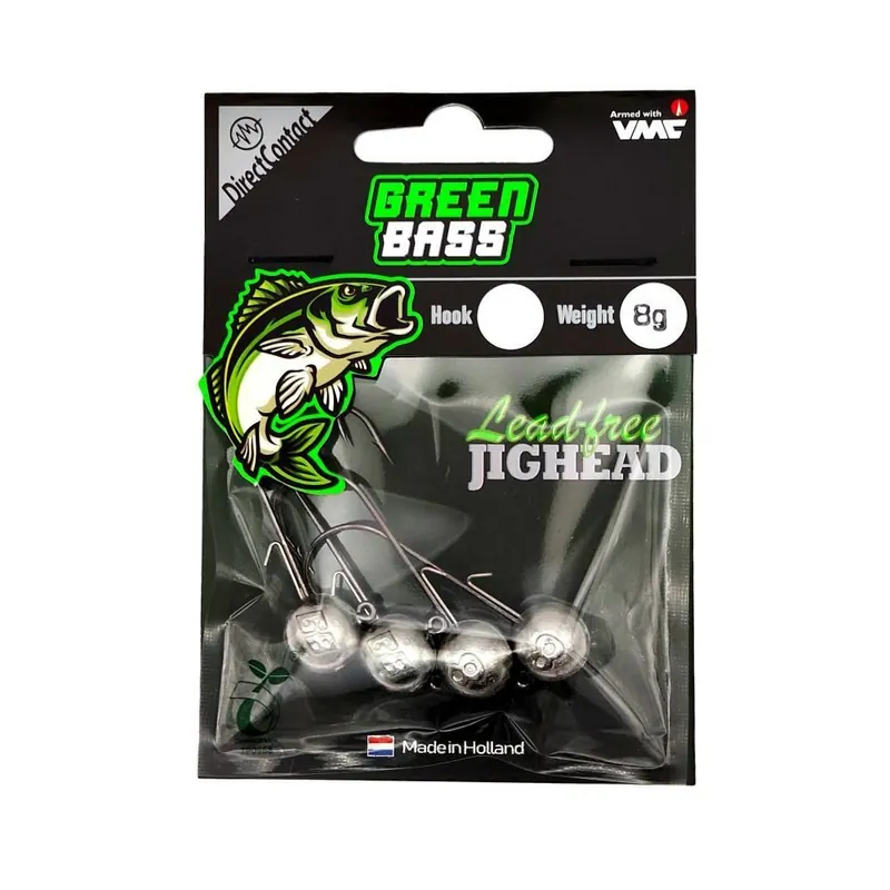 Laatste Versie Green Bass Fishing Jighead 3/0 8gr 4st