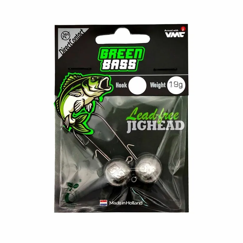 Green Bass Fishing Jighead 3/0 19gr 2st Speciale Aanbieding