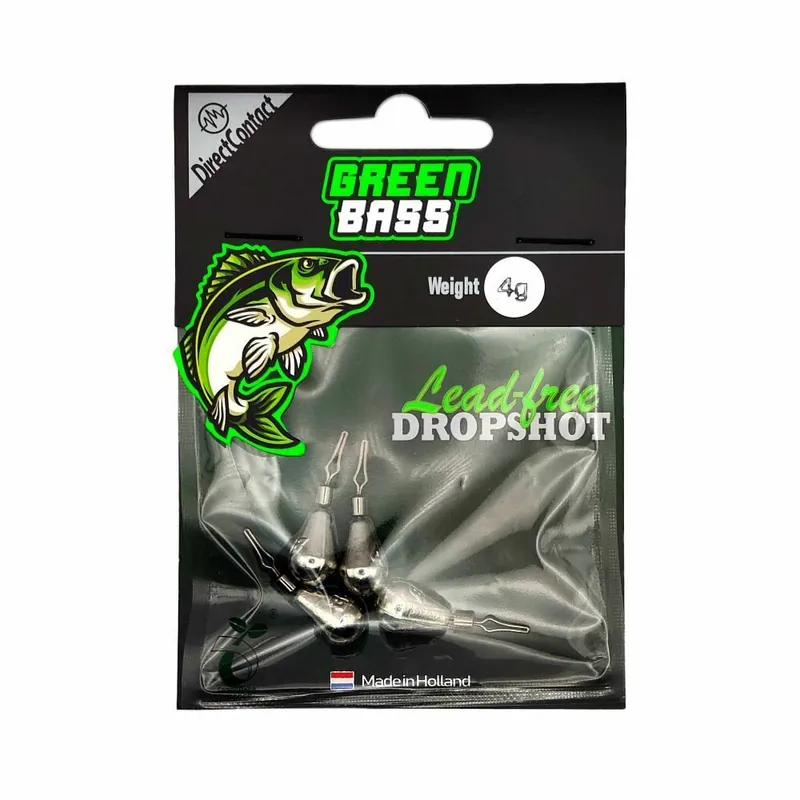 Populair Green Bass Fishing Dropshot 4 gram 4st