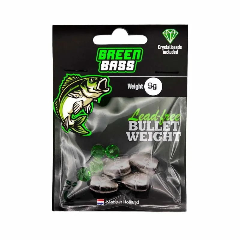 Favoriet Green Bass Fishing Bullet Weight 9g 4st