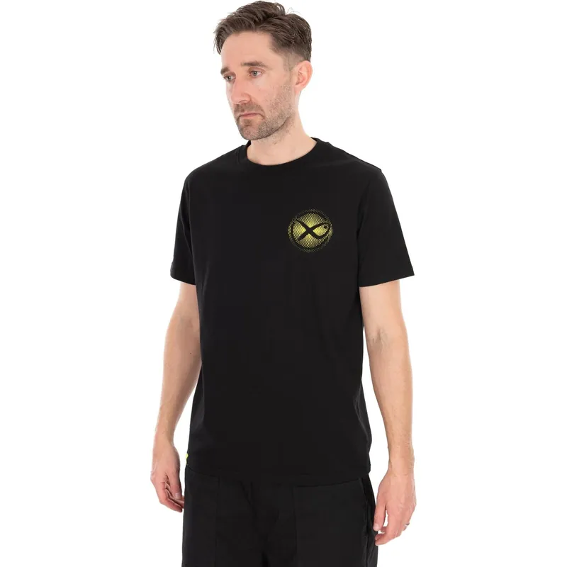 Nu Kopen Matrix Large Fade Logo T-Shirt - Black/Lime S