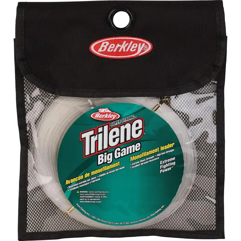 Weekendaanbieding Berkley Big Game Mono Leader Clear 100m 0.99mm 100lb - Voorradig