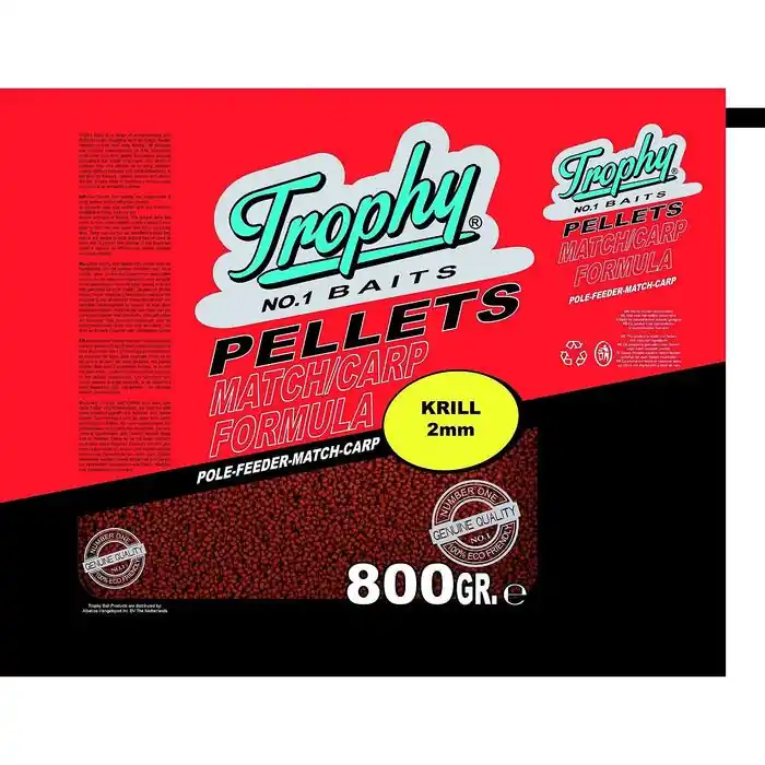 Trophey Bait Pellets Krill 800gr 2mm Lage Prijs
