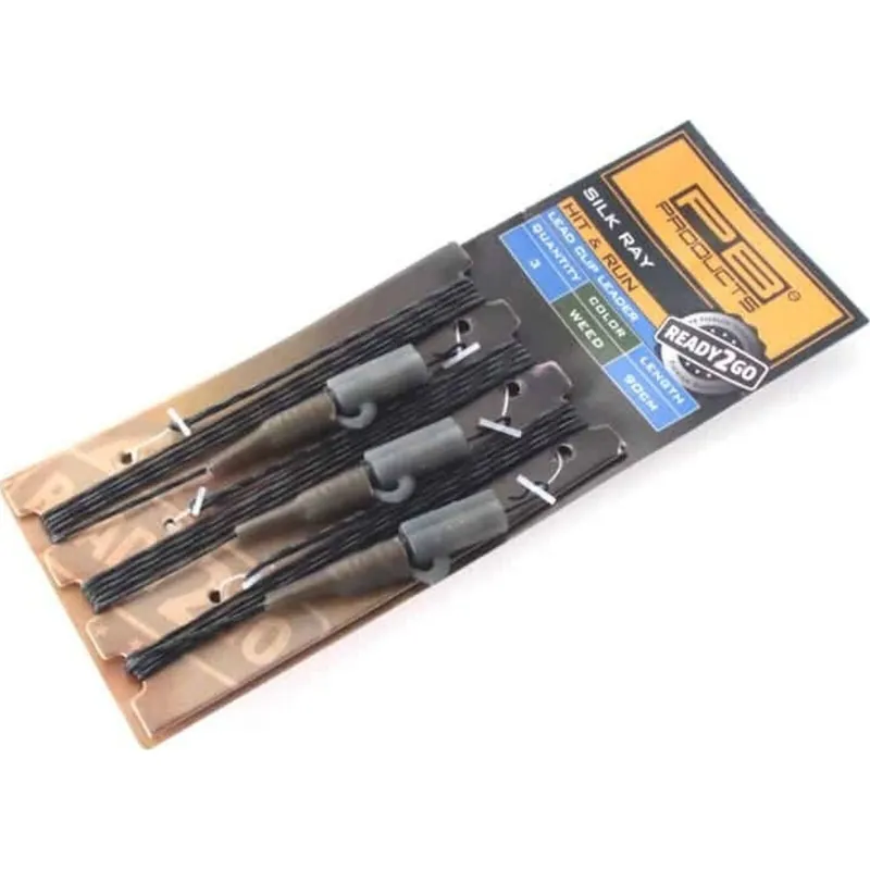 PB Products R2G Silk Ray Hit and Run Leadclip Leader 90cm Gravel - Voorradig Aanbieding