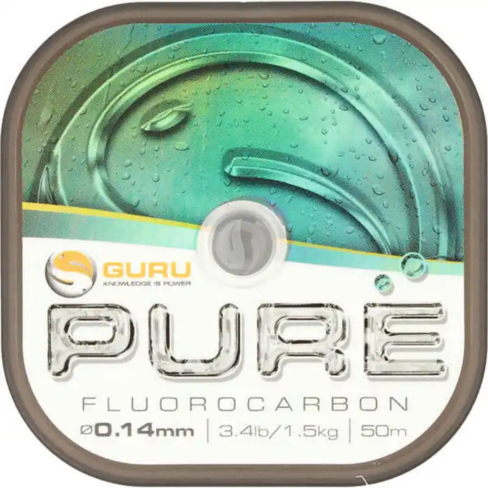 Guru Pure Fluorocarbon 0.12mm 50m - Voorradig Beperkte Voorraad