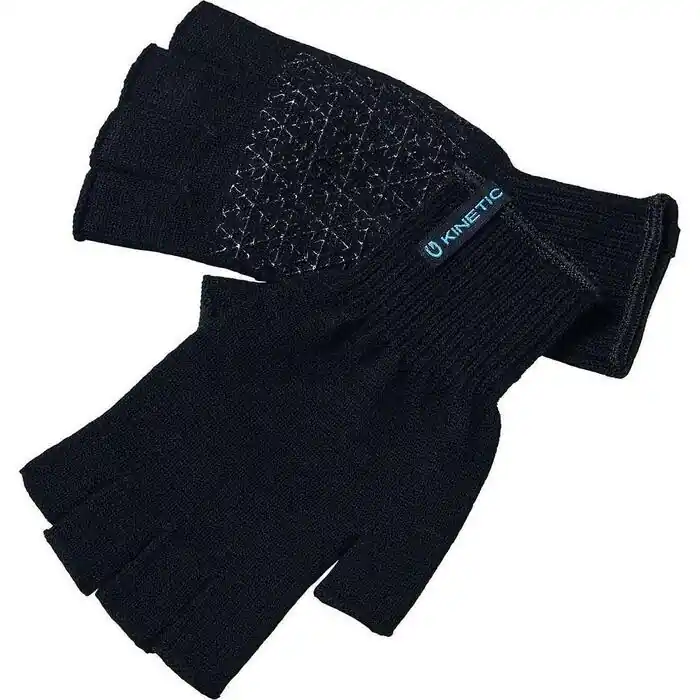 Bestel Nu Kinetic Merino Wool Half Finger Glove One Size Black