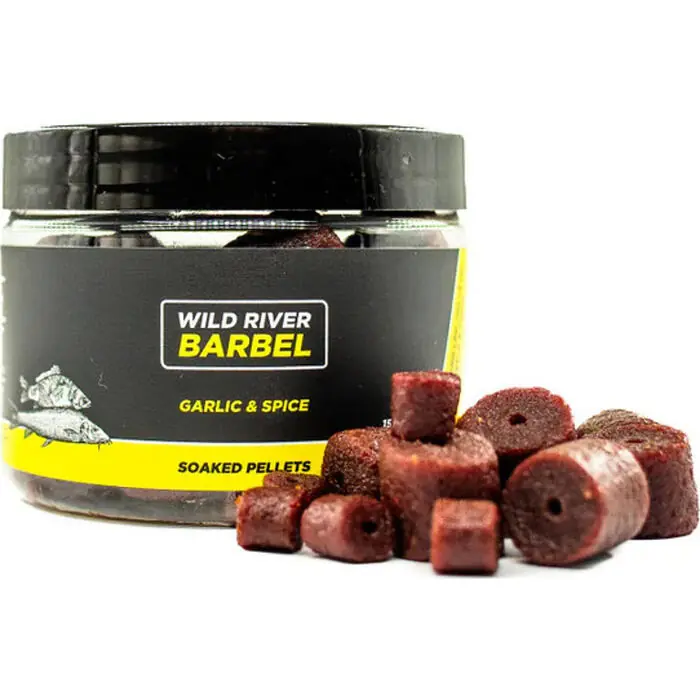 Korting Wild River Barbel Soaked Pellets Chorizo 14mm - Voorradig