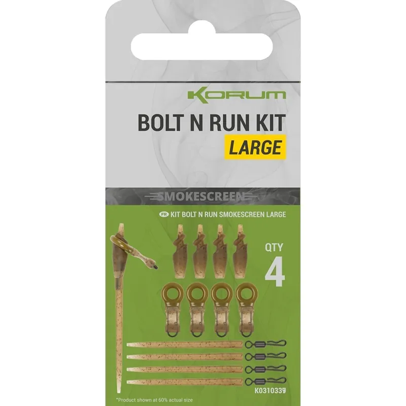 Korum Smokescreen Bolt N Run Kit Large - Voorradig Lage Prijs