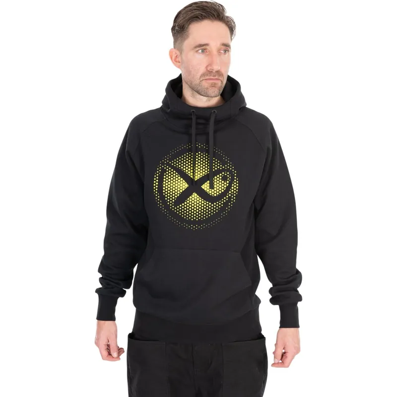 Actieprijs Matrix Large Fade Logo Hoody - Black/Lime S