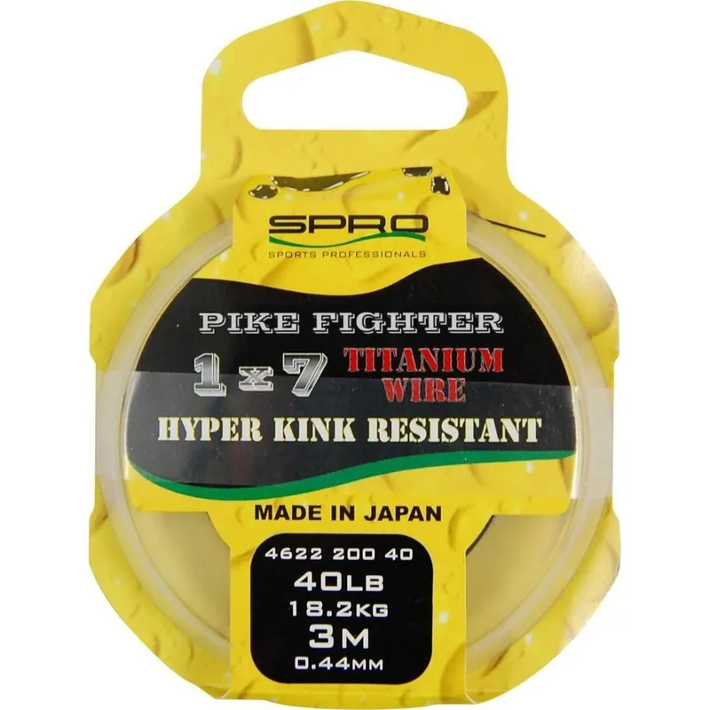 Tijdelijk Beschikbaar Spro Pike Fighter 1x7 Titanium Wire 3m 0.38mm 13.6kg - Voorradig