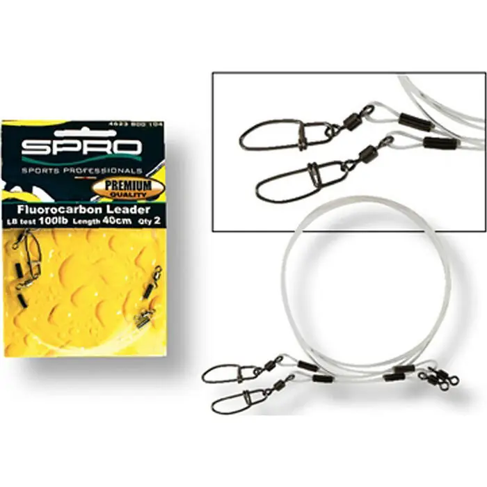 Betrouwbaar Spro Pike Fighter Fluorocarbon Leader 36.4kg 30cm