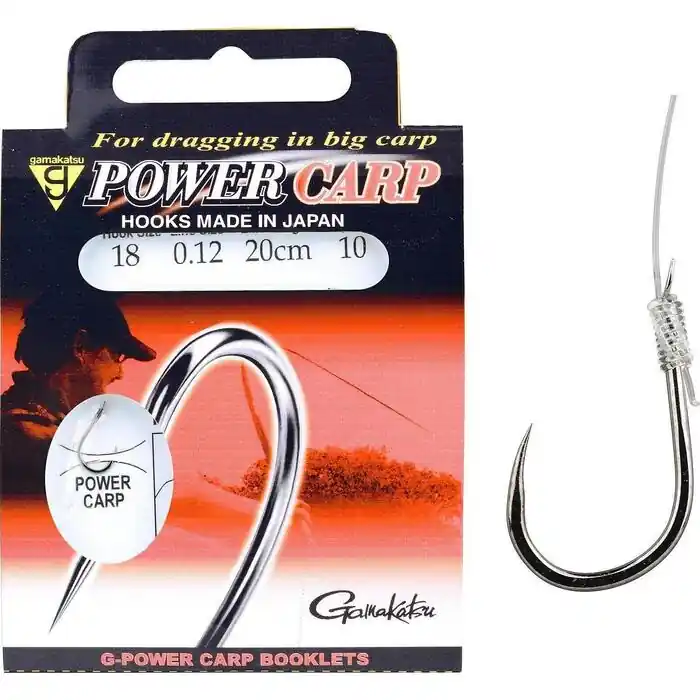 Gamakatsu BKS-PowerCarp Barbless Onderlijn 20cm H14 0.16mm - Voorradig Beperkt Aanbod