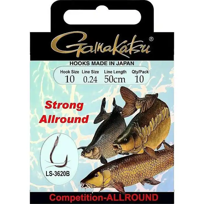 Actieprijs Gamakatsu Bkd LS-3620 Allround Strong Comp. Range onderlijn 50cm H008 0.24mm - Voorradig