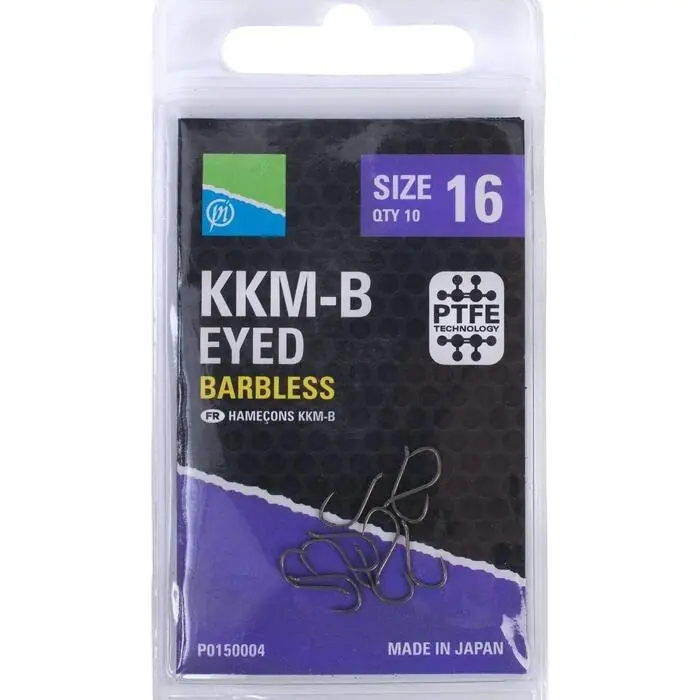 Preston KKM-B Eyed Barbless #12 - Voorradig Direct Verzonden