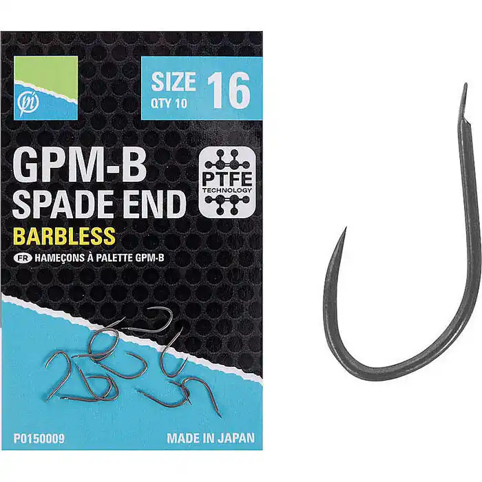 Gecertificeerd Preston GPM-B Spade End Barbless #12 - Voorradig