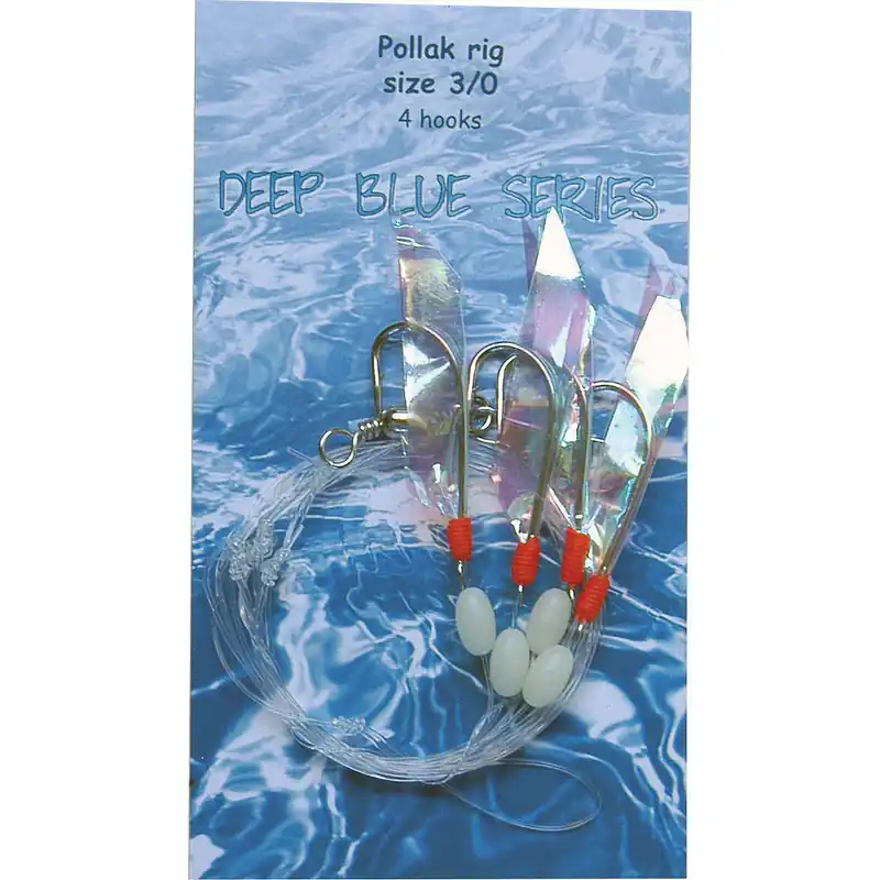 Deep Blue Pollack Rig 4-Haaks Shiny Fly Flex H3-0 Laatste Versie