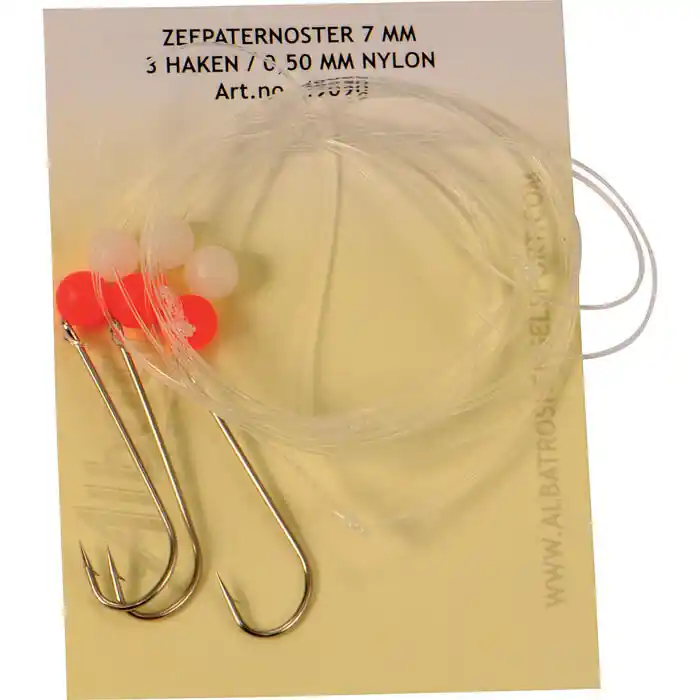 Albatros Zee-paternoster 3-haaks 10mm kralen - Voorradig Beste Prijs