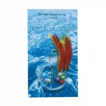 Weekendaanbieding Albatros Deep Blue Rattlin Mackerel Rig 4 Hooks