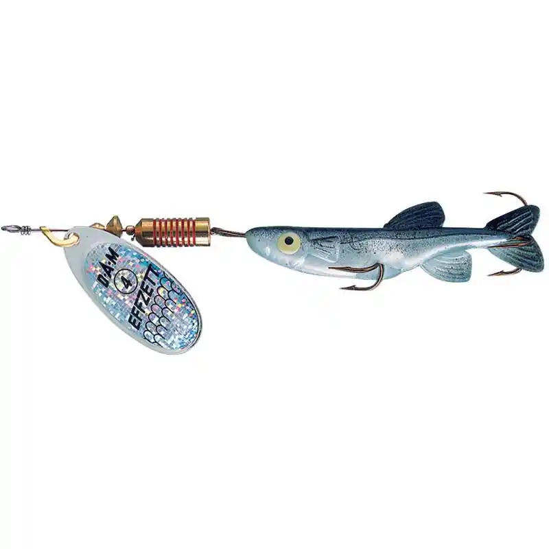 DAM Effzett Minnow Spinner Sink. Zilver/Zwart Beperkt Aanbod