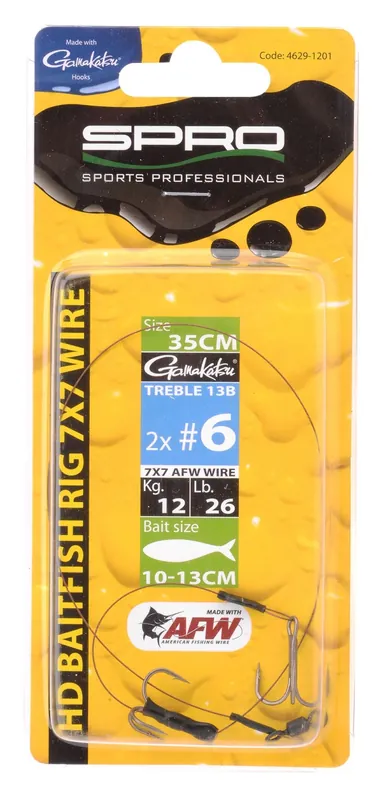SPRO Heavy Duty Baitfish Rig 7X7 Wire - 2 Dreggen Actieprijs