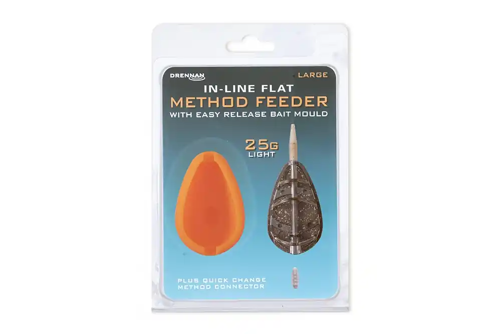 Express Levering Drennan In-Line Flat Method Feeder+bait Mould Large