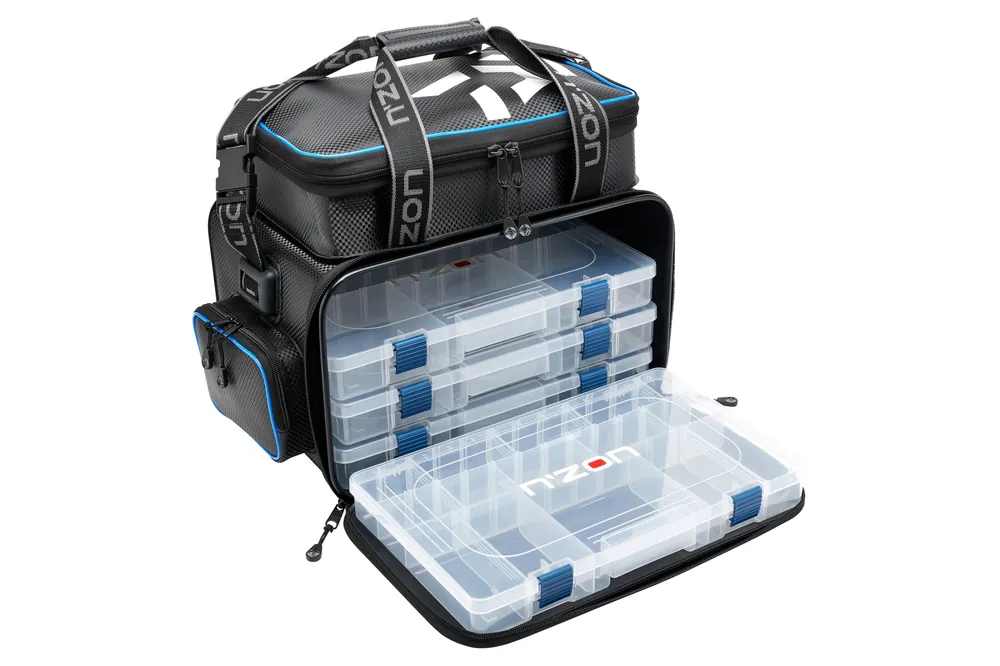 Hete Deal Daiwa N'ZON Feeder Bag + 4 Tackleboxen