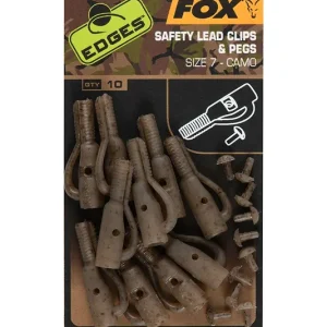 Fox Edges Camo Safety Lead Clips & Pegs Size 7 Nieuw