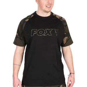 Snelle Levering Fox Camo Outline Print T-Shirt Black