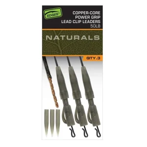 Fox Edges Naturals Copper-Core Power Grip Leadclip Leaders Premium