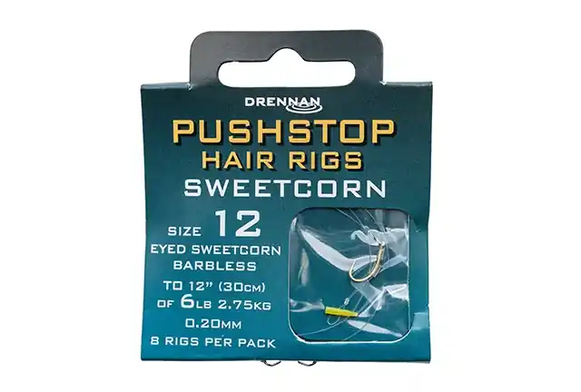 Drennan Pushstop Hair Rigs Sweetcorn Uitverkoop