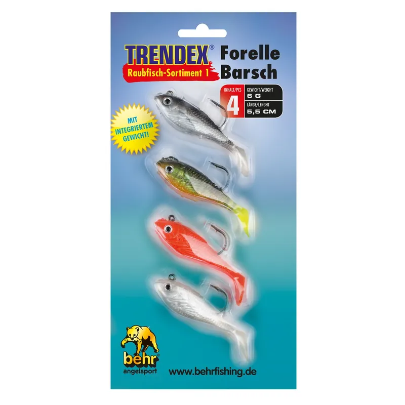 Seizoensaanbieding Behr Trendex Roofvis Assortiment 1 Forel en Baars 5.5cm/6gr