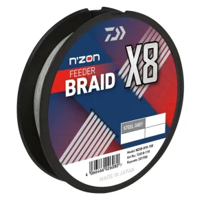 Daiwa N'Zon X8 Feeder Braid Steel Gray 150mtr Betrouwbaar