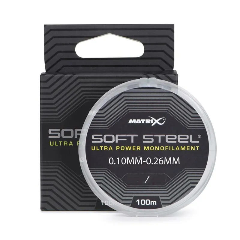 Matrix Soft Steel Ultra Power Monofilament 100m 0.14mm / 2.1kg Snelle Levering