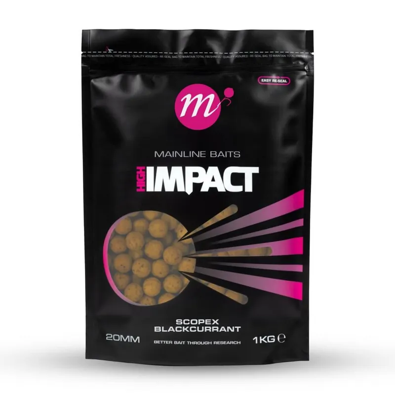 Actieprijs Mainline High Impact Boilies Scopex Blackcurrent 10mm - 1kg