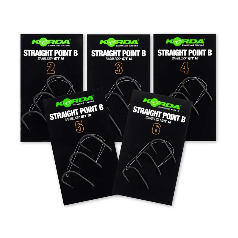 Korda Straight Point Hook Barbless Size 6 Lage Kosten