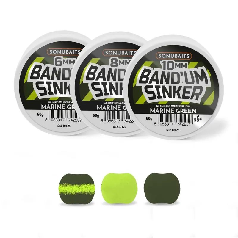 Sonubaits Band'Um Sinker Marine Green 10mm Exclusieve Aanbieding