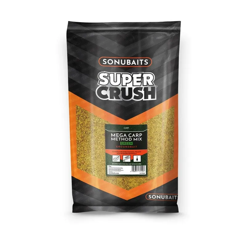 Sonubaits Mega Carp Method Mix Green Groundbait 2kg Express Levering