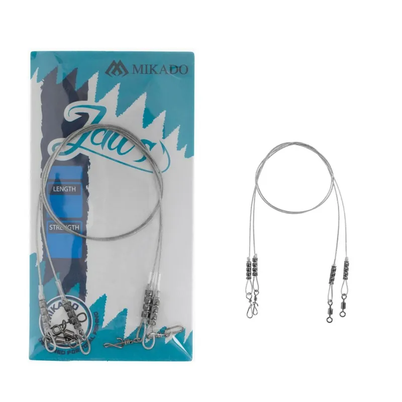 Gratis Retour Mikado Jaws Steel Leader 8kg 2 stuks 20cm - 8kg