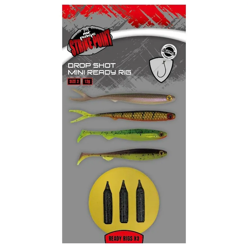 Fox Rage Dropshot Micro Ready Rigs Size 2 - 12g Gecertificeerd