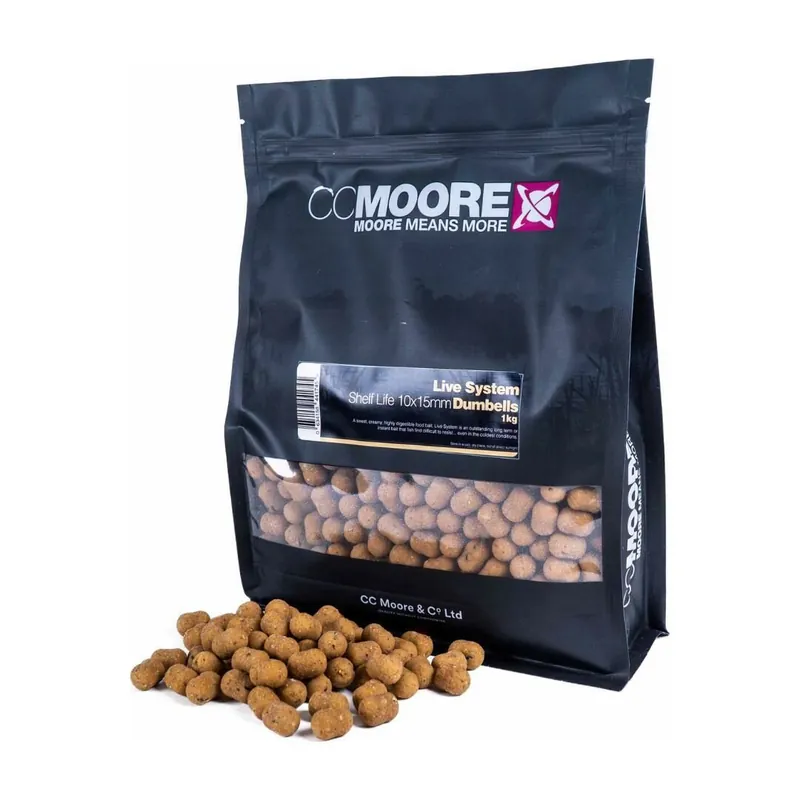 CC Moore Live System Shelf Life Dumbells 1kg 15x18mm - 1kg Populair