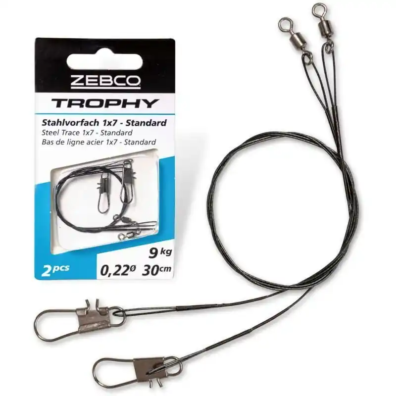 Zebco Trophy Steel Trace 1x7 Standard 12kg 30cm Alleen Vandaag