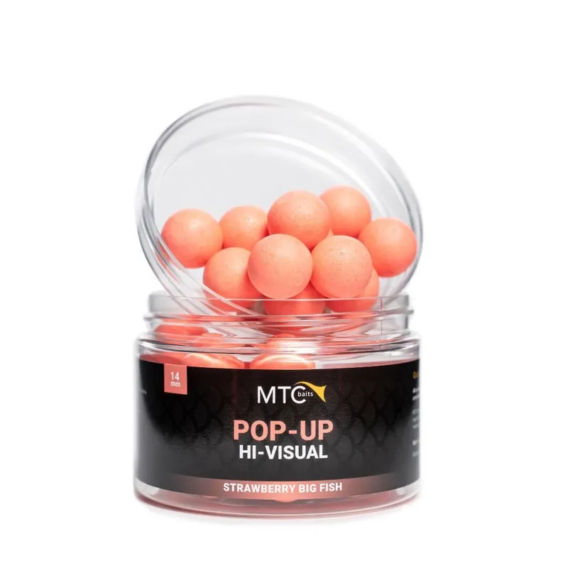 MTC Baits Strawberry Big Fish Pop-Up Hi-Visual 14mm Tijdelijk Beschikbaar