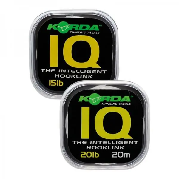Korda IQ Fluorcarbon Hooklink 20m 20lb 20m Favoriet